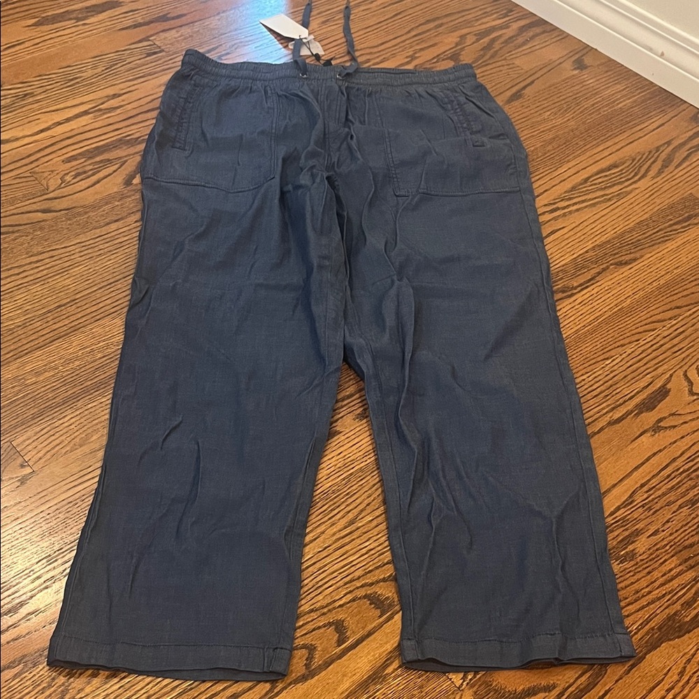 Universal Standard denim pants with elastic waist, size small (14/16)